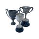 Vintage Trophy Collection, Set of Three Small Silver Plated Trophy Cups, 1950s Trio of Trophys, Award Cup, Sporting Cup, Job Lot, Bundle