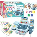 MAINYU Learning Resources Pretend & Play Calculator Cash Register Ages 3+ Develops Early Math Skills Play Cash Register for Kids Toy Cash Register Play Money Toy for Kids Christmas Birthday Gifts
