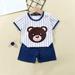 2Pcs Baby Girls Outfit Clearance Toddler Kids Baby Boys Girls Fashion Cute Short Sleeve Puppy Print Casual Suit