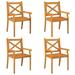 vidaXL Outdoor Dining Chairs Patio Dining Chair with Armrest Solid Wood Acacia