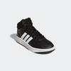 Sneaker ADIDAS SPORTSWEAR "HOOPS MID 3.0 K", Gr. 38, schwarz-weiß (core schwarz, cloud weiß, grau six), Textil, Synthetik, sportlich, Schuhe