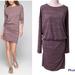 Athleta Dresses | Athleta Beyond Soft Purple Knit Dress Long Sleeve Medium | Color: Purple | Size: M