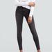 Levi's Jeans | Levi’s 720 High Rise Super Skinny Women’s Jeans, Size 25, Distressed Black Jean | Color: Black/Gray | Size: 25