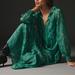 Anthropologie Dresses | Anthropologie Marais Maxi Dress Green Satin-Burnout Edition Xs 0 2 Nwt | Color: Green | Size: Xs