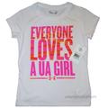 Under Armour Shirts & Tops | Girls Under Armour Tee Everyone Loves A Ua Girl Shirt Top | Color: Pink/White | Size: 5g