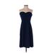 Laundry Casual Dress - A-Line: Blue Print Dresses - Women's Size 0