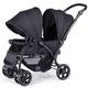 Deryan Elena Duo Tandem Pushchair for Children – Double Duett with 5-Point Harness and Adjustable to 4 Years (Black)