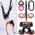 DASKING Heavy Bungee Band Set, Air Yoga Resistance Bungee Stretch Belt, 4D Bungee Dance Rope, Exercise Resistance Cord Training Fitness Home Gym Professional Training Equipment (90kg)