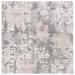 Gray/White 79 x 79 x 0.79 in Indoor Area Rug - 17 Stories Whalsay Abstract Machine Woven Area Rug in Beige/Gray | 79 H x 79 W x 0.79 D in | Wayfair