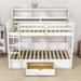 Guidotti Twin over Twin Standard Bunk Bed w/ Shelves by Harriet Bee in White | 69 H x 49 W x 78 D in | Wayfair 36D4A7D5C73A4D72A15F54721443D3E3