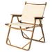 Large Folding Chair Portable Patio Chair Lightweight Camping Chair with Aluminum Frame & 600D Oxford Fabric Outdoor Lawn Chair Beach Chair for Hiking Fishing Garden Backyard Khaki