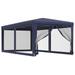 vidaXL Party Tent Outdoor Canopy Tent Gazebo Marquee with 4 Mesh Sidewalls