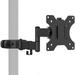 WALI Single Monitor Arm Mount Fully Adjustable 2 Tier with 75mm and 100mm Universal Plate (011ARM) Black