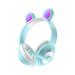 LWITHSZG Wired Gaming Headset Noise-Cancelling Microphone Adjustable Headband Cute Cat Ear Cartoon Headset for Smart Phone Laptops Tablet