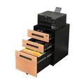 3 Drawer Mobile File Cabinet with Lock Steel File Cabinet for Legal/Letter/A4/F4 Size Fully Assembled Include Wheels Home/ Office Design