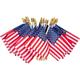 WILLED Small American Flags on Stick 4th of July Outdoor Decor Small US Flags Mini American 4 x6 Flag Fourth of July American Flags for Outside Mini Flags for Outside Patriotic Holiday Yard Patio