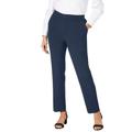 Plus Size Women's Bi-Stretch Slim Straight Pant by Jessica London in Navy (Size 24 W)