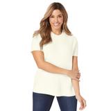 Plus Size Women's Shaker Tee by Jessica London in Ivory (Size L)