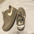 Nike Shoes | Nike Air Suede Velvet Leather Size Us 7.0y Color Gray White | Color: Gray/White | Size: 7.0y