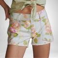 Anthropologie Shorts | Anthropologie Pilcro The Wanderer Low-Rise Shorts Blue + Floral Sz 32 | Color: Blue | Size: 32