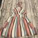 American Eagle Outfitters Dresses | American Eagle Outfitters Linen And Cotton Striped Halter Dress Size Medium | Color: Blue/Pink | Size: M