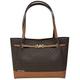 Michael Kors Reed Large Belted Logo Shoulder Bag Tote Purse Brown MK Signature, Brown