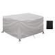 WXWYGNY Garden Furniture Cover 140x120x85cm Outdoor Table Cover Waterproof Windproof & Anti-UV, 420D Oxford Fabric Rectangular Patio Rattan Furniture Cover, Furniture Protective Covers for Seater Set
