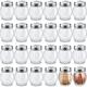 36 Pieces Glass Spices Shaker with Perforated Top Cheese Shaker with Slotted Stainless Steel Lid Retro Swirl Style Jar Dispensers for Pepper Sugar Spice Home Kitchen Restaurant, 6 oz