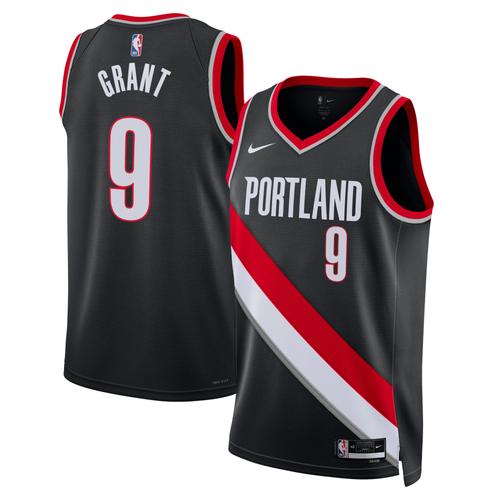 Portland Trail Blazers Nike Icon Edition Swingman-Trikot – Schwarz – Jerami Grant – Unisex