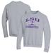 Men's Champion Gray LSU Tigers Gymnastics Icon Powerblend Pullover Sweatshirt