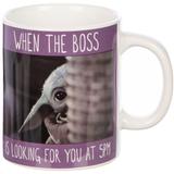 The Mandalorian Grogu "When Boss" Meme Coffee Mug