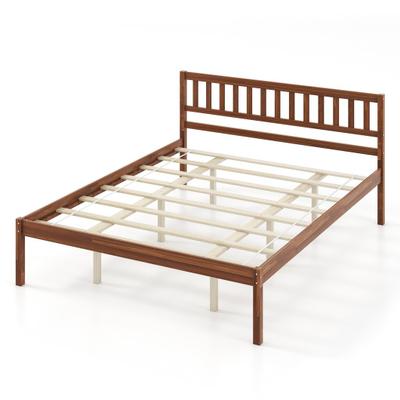 Costway Twin/Full/Queen Size Wood Bed Frame with H...