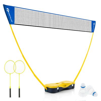 Costway Portable Badminton Set Outdoor Sport Game Set with 2 Shuttlecocks