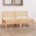 vidaXL Solid Wood Pine Patio 2-Seater Sofa Outdoor Furniture Multi Colors - 25" x 25" x 24.6"