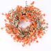 The Holiday Aisle® Eucalyptus Forsythia 24" Silk Wreath Silk in Green/Orange | 24 H x 24 W x 6 D in | Wayfair 311F5A257BF7461B8A0C860A31E28BA6