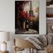 Astoria Grand Savouring Red Wine By The Paris Eiffel Tower II - Print on Wood in Brown/Red | 20 H x 12 W x 1 D in | Wayfair