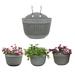 Wall Hanging Planter 4 Pack Plastic Flower Plant Pots for Indoor Outdoor Basket Container Wall Hanging Pots for Plants for Railing Fence Balcony Window Garden Home Decorations