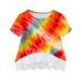 DTBPRQ Girls Lace Sleeve T-Shirts Short Sleeve with Cold Shoulder Ruffle Hem Blouse Cute Floral Print Tee Tops