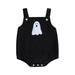 ELF Baby Girls Boys Corduroy Rompers Halloween Clothes Pumpkin/Witch Hat/Ghost Pattern Sleeveless Straps Jumpsuits Bodysuits