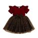 BULLPIANO Little Girls Summer Party Dress Kids Birthday Tulle Leopard Print Princess Skirt Toddler Floral Casual Dress