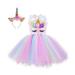 Costume For Girls Dress Up Clothes For Little Girls Rainbow Tutu With Headband Birthday Gift