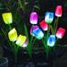 SolarEra Solar Powered Tulip Flower Lights Garden Lights 4 Colors LED Waterproof Decoration Lights Holiday Xmas 4th of July Decorations for Landscape Yard Patio Walkway 2Pcs Yellow