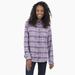 Dickies Women's Plaid Flannel Long Sleeve Shirt - Grapeade/orchard Size S (FL075)