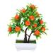 Yannee Artificial potted fruit trees Fake Strawberries trees Fake orange trees Bonsai