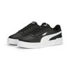 Sneaker PUMA "Carina 2.0 Sneakers Damen", Gr. 37.5, schwarz-weiß (schwarz, weiß silber metallic), Obermaterial: Textil, Synthetik, Kuhleder; Futter: Textil; Innensohle: Textil; Laufsohle: Gummi, Schuhe