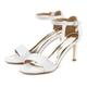 High-Heel-Sandalette LASCANA Gr. 41, weiß Damen Schuhe Riemchensandale Sandalette Sandaletten im zeitlosen Design, Riemchensandalette VEGAN