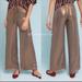 Anthropologie Pants & Jumpsuits | Anthropologie Shimmer Wide Legs Tassel Tie Pants Gold Xs Nwt | Color: Gold/Tan | Size: Xs