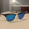Ray-Ban Accessories | Blue Club Master Ray Bans Sunglasses With Case And Brown Rim | Color: Blue/Brown | Size: Os