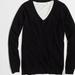 J. Crew Sweaters | J. Crew Colorblock Merino Wool V-Neck Sweater Sp | Color: Black/Gray | Size: Sp