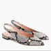 J. Crew Shoes | J. Crew- Pointed Slingback Snakeskin Flats 8.5 | Color: Black/Gray | Size: 8.5